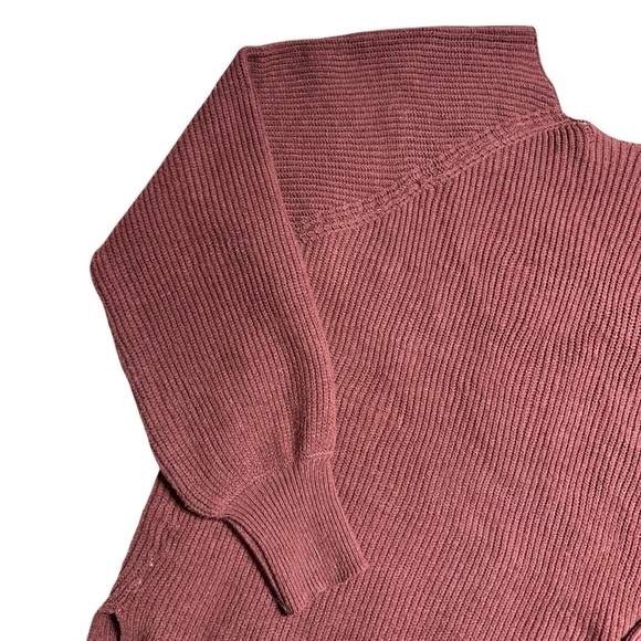 Lulu’s Rust Brown Ribbed Knit V Neck Pullover Sweater Women’s US Large - Picture 7 of 8